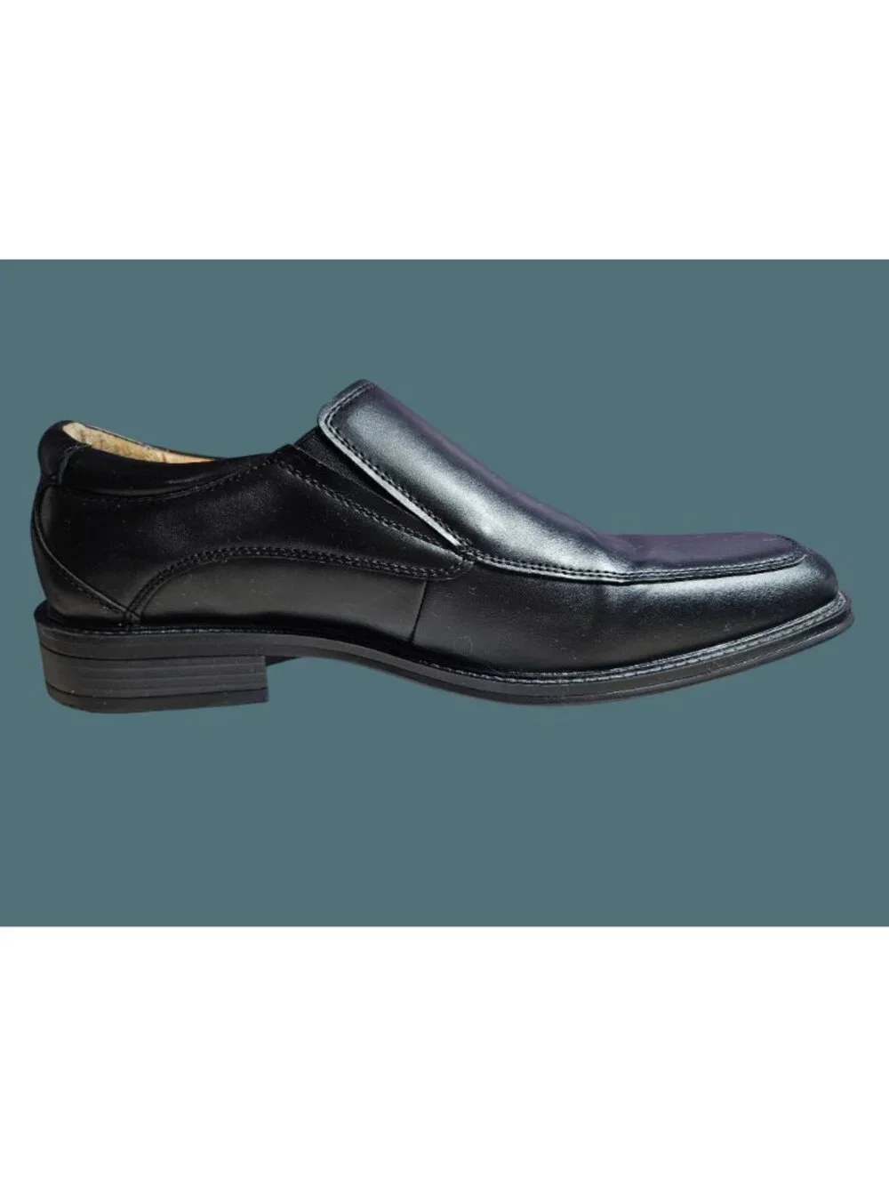 George Dominic Dress Casual Black Cushioned Footbed Loafer Shoes Men Size 10